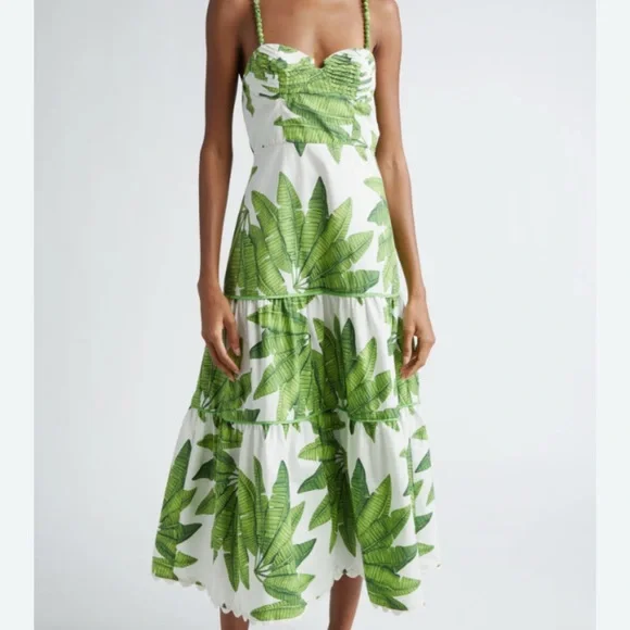 FARM Rio Green and White Tiered Midi Sundress is available for purchase on  au PAY Market - Imported Goods Online Store Co.Ltd. | au PAY Market -  Online Shopping Site